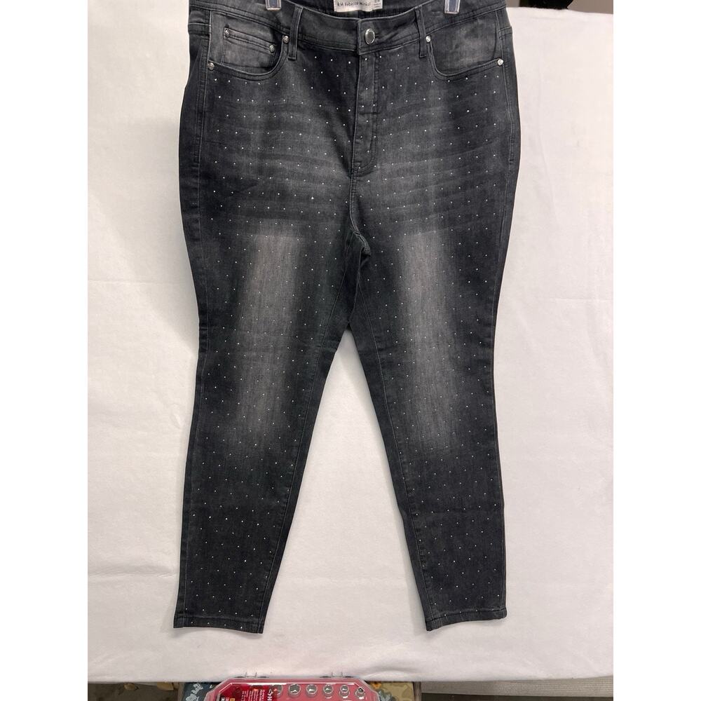 New Rebecca Minkoff Women's Size 16W faded Black pants jeans